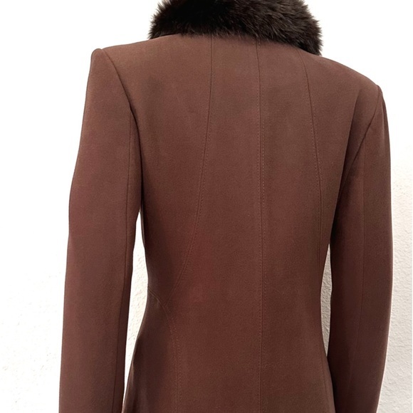 SALE🔥PAUCINNI WOMEN WINTER COAT DOUBLE-BREASTED REAL‎ RACCOON FUR COLLAR JACKET - Picture 10 of 15